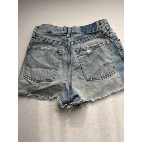Abercrombie & Fitch Denim Shorts Womens 28 Light Wash Distressed Frayed - Picture 2 of 4
